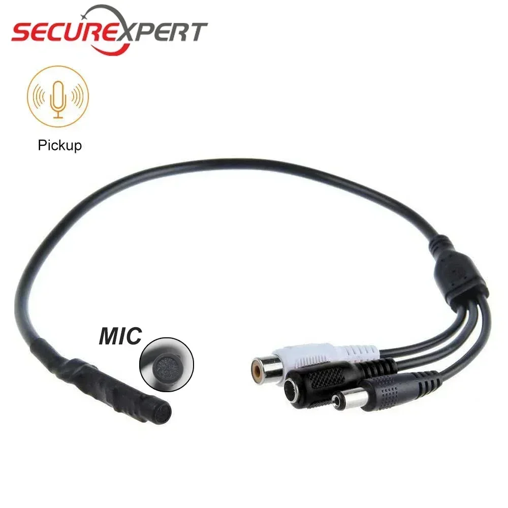 Microphone Sound Monitor DC 9-14V Sound Pickup Microphone for Camera Audio System