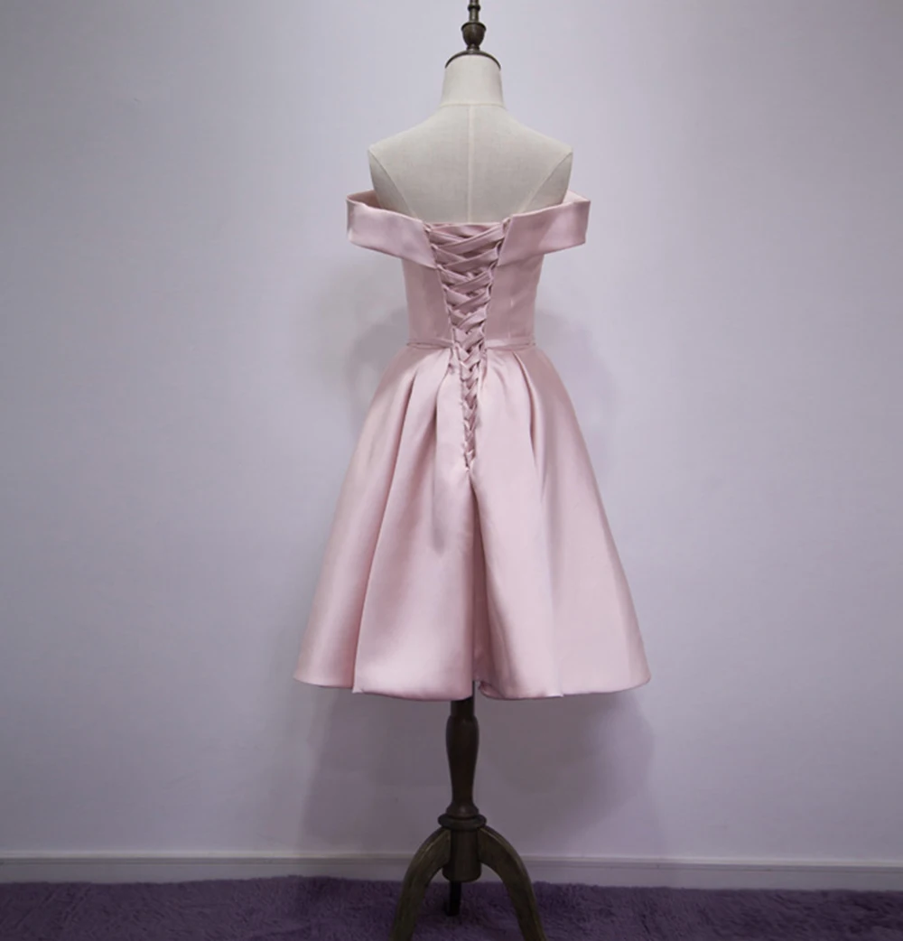 A-Line Cocktail Dresses Formal Occasion Dress Homecoming Party Dress Off The Shoulder Satin Short Evening Party Gowns evening dresses cocktail dress
