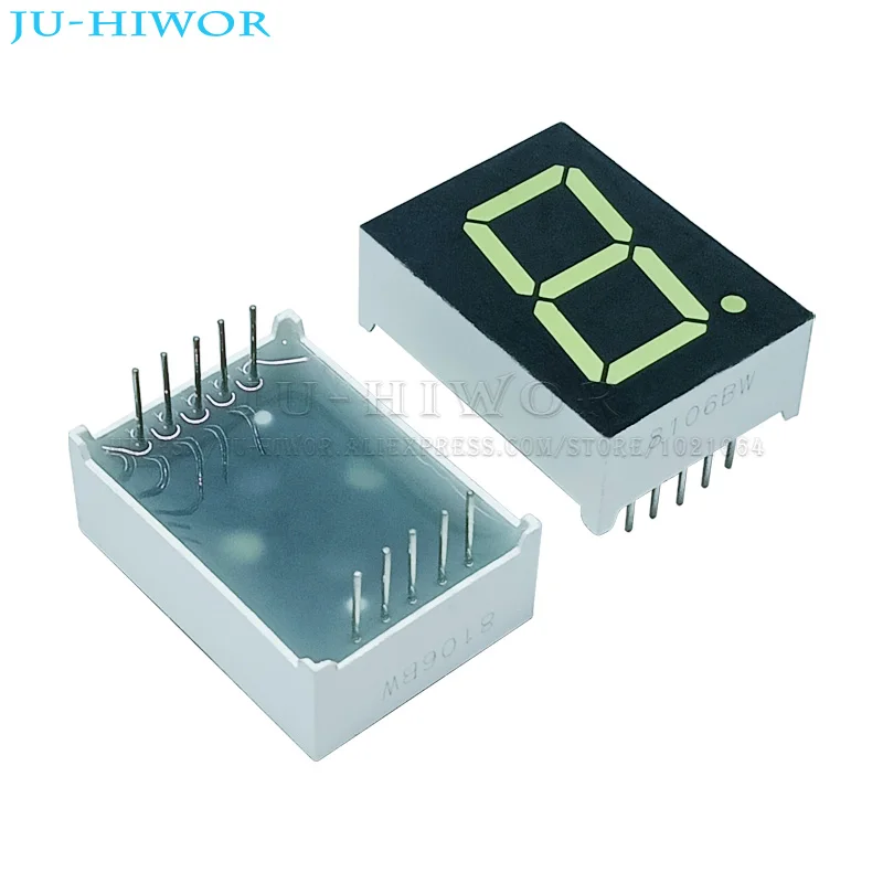 由字 10pcs 10Pins 8106AW 8106BW 0.8 Inch 1 Digit Bits 7 Segment
