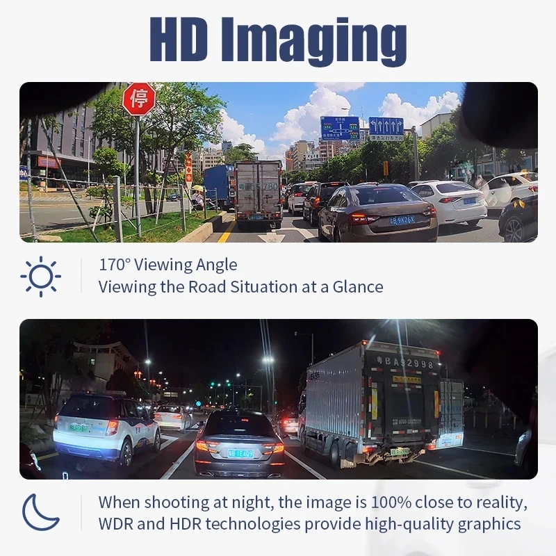 Dash Cam Driving Recorder Car DVR ADAS Waterproof AHD Color Image Universal Backup Parking Night Vision