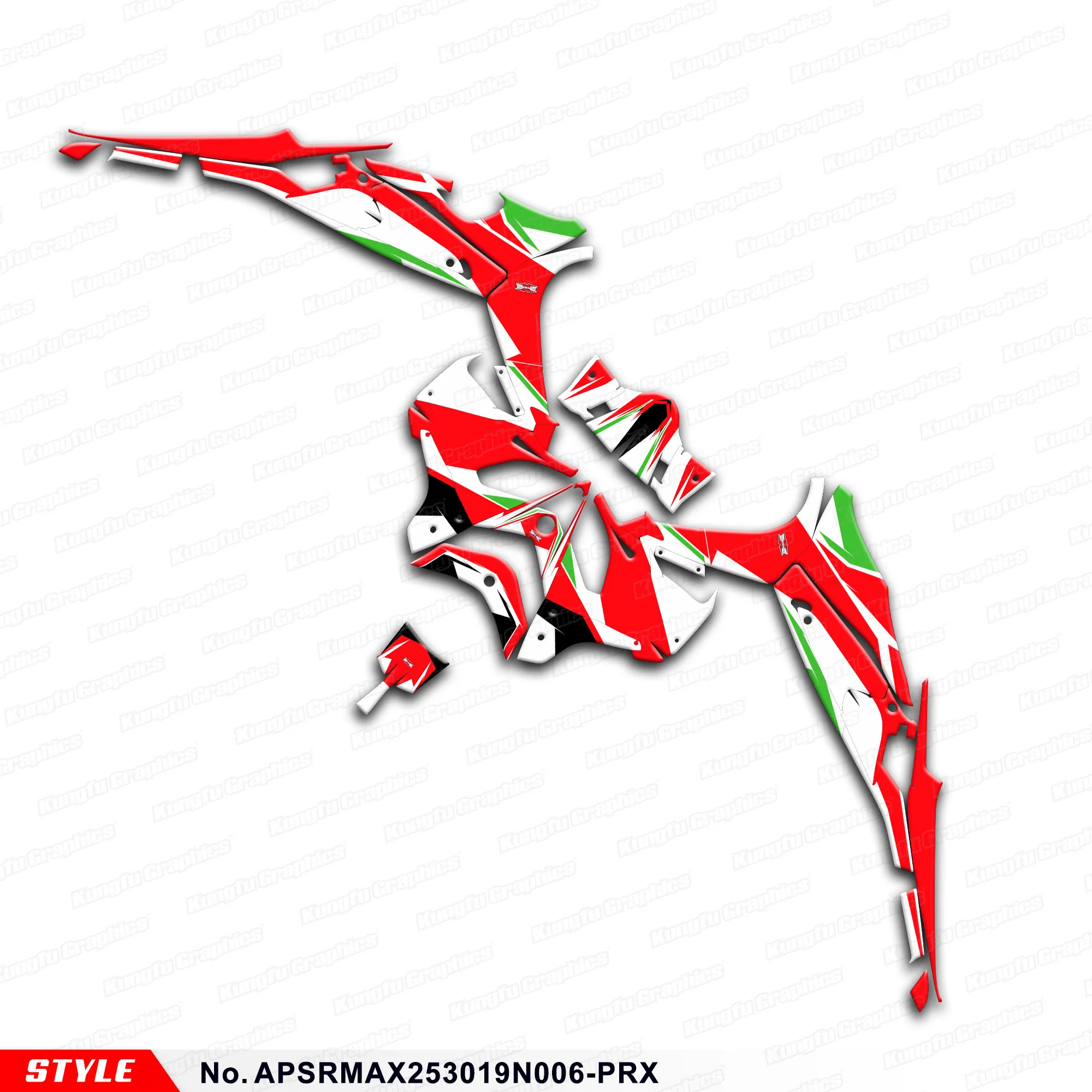 

Виниловая графика для Aprilia SR MAX 250 300 2019, APSRMAX253019N006-PRX