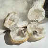 Natural Agate Geode Crystal Raw Stone Morocco Quartz Geode Ring Box Jewelry Earrings Storage Accessories Gift 1