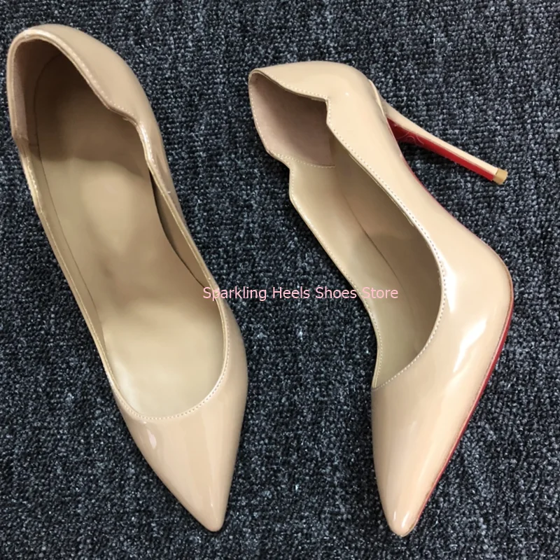 Graceful Woman 8cm 10cm 12cm Thin High Heel Pump Shoes Stiletto Heel Female Yellow Pink Black Single Shoes For Party Wedding Use 3