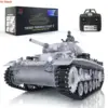Heng Long 1/16 Snow 7.0 Plastic German Panzer III H RTR RC Tank 3849 360° Turret White Smoke Unit BB Shooting Toys Boy TH17372 1