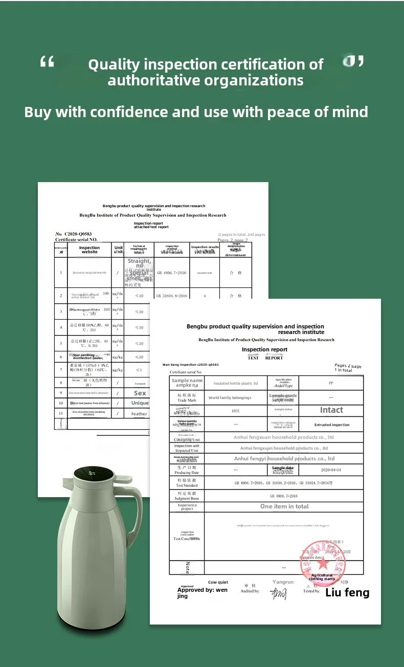 1/1.3/2L Thermos Glass Liner Vacuum Flasks Large Capacity Water Bottle Kitchen Thermal Kettle Household Digital Display Coffee