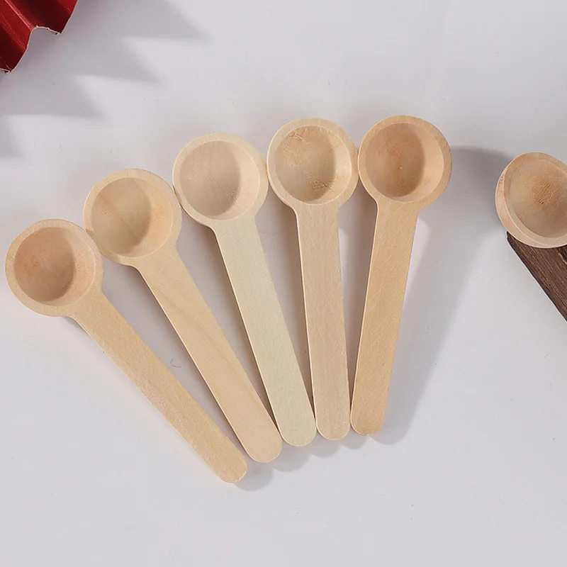 Wooden Spoons 10pcs Small Spoons Kitchen Seasoning Honey Coffee Kitchen Cooking Coffee Bean Salt Spice Jars Measuring Spoons Tools Set