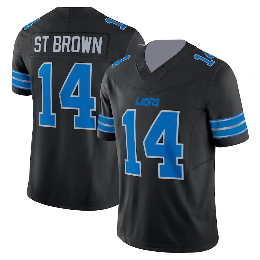 American Football Sports Jersey Men Women Loose Oversized T-Shirt Detroit Lions No.16/14 Training Breathable Quick Drying