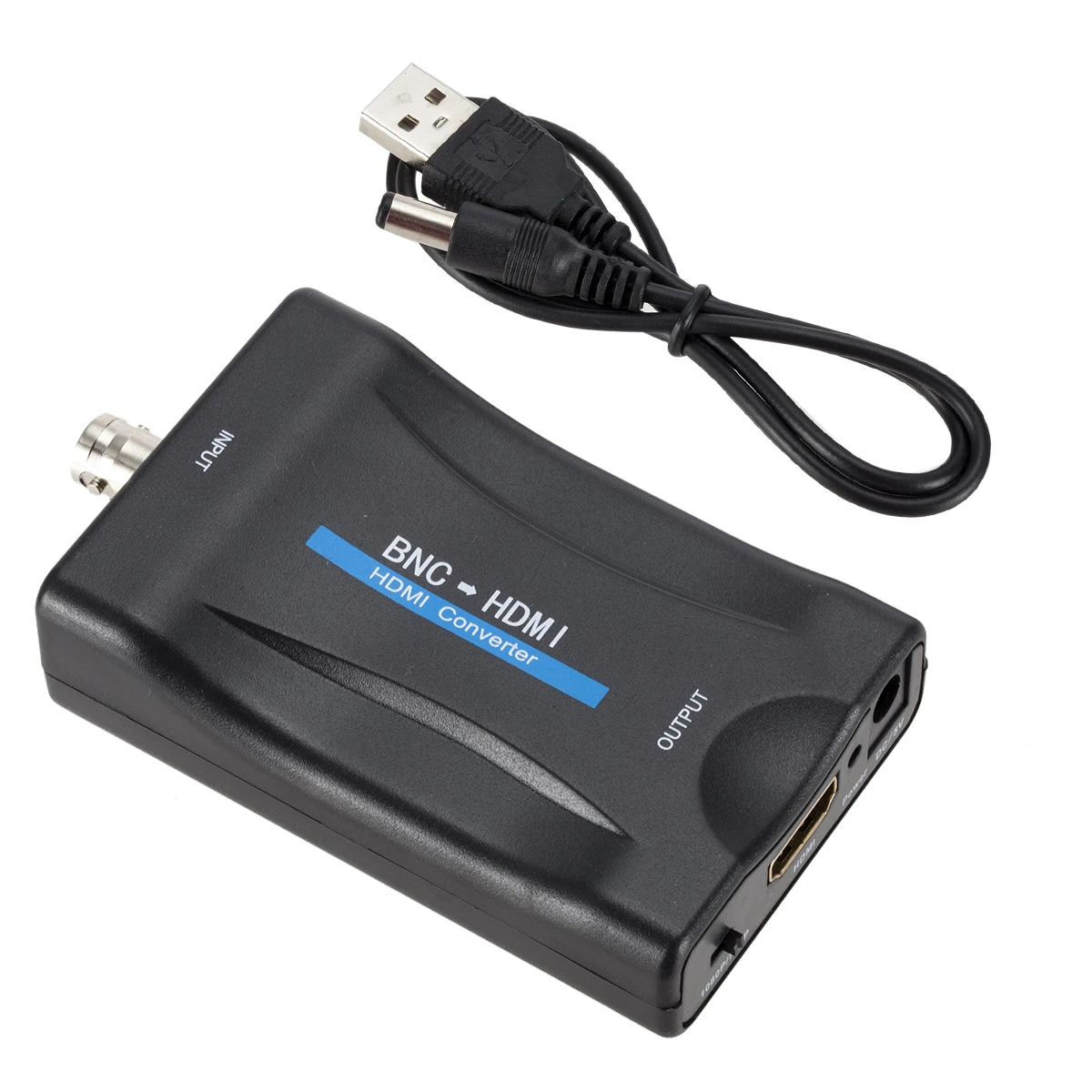 BNC to HDMI-Compatible Converter Adapter Female CVBS BNC HD Coax 1080P Output HD