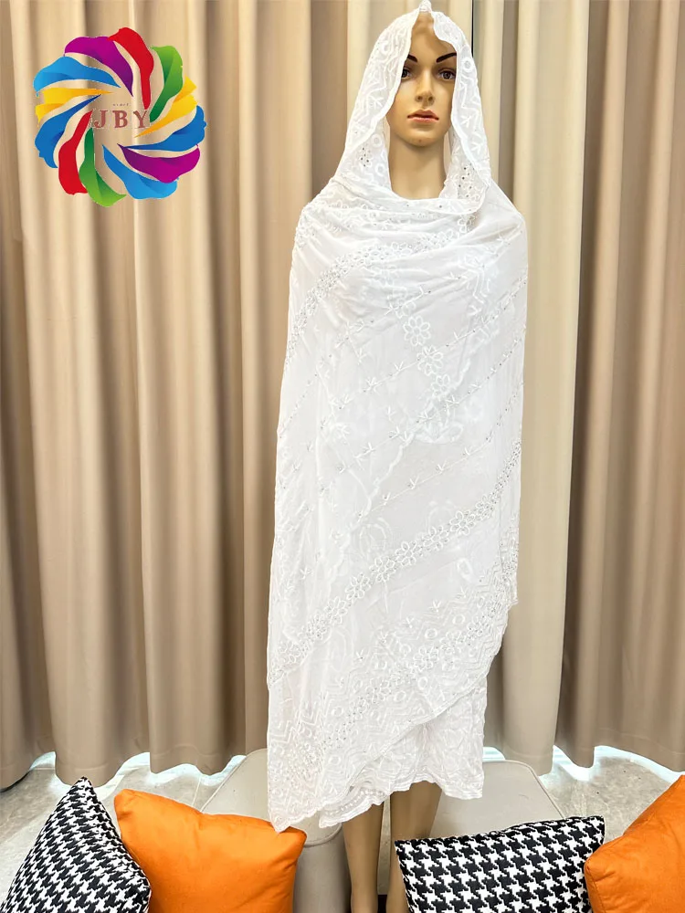 2025 Muslimischer Afrikanischer Schal Turban Chiffon Großhandel Bestickter Schal Muslimischer Party-Innenhijab für Damen Foulard – Detail 15