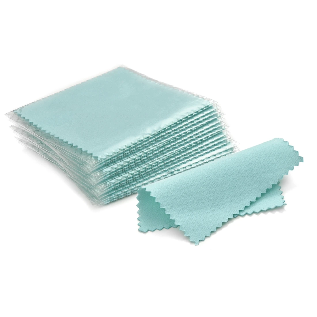 Set of 50 Silver Polishing Cloths - Individually Packaged Soft Cleaning Wipes