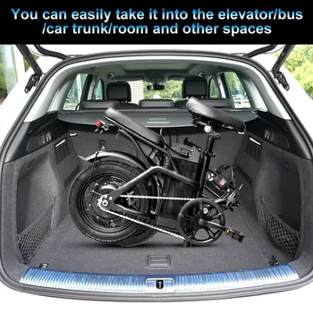 Folding Ebike 48V 15AH Electric Bike For Adults 400W Max 32KM/H Electric Bicycle City 14 inch Tire For Cycling 6