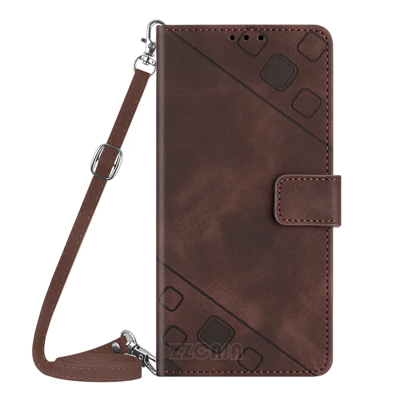 Custodia Di Lusso Per La Sensazione Della Pelle Per Zte Blade A72 5G A52 Libero 5G Iii Custodia Protettiva Per Telefono In Pelle Flip Stand Slot Per S