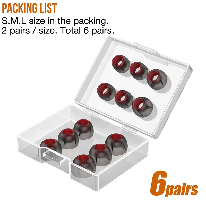 TENNMAK Eartips Replacement for Skullcandy Rail ANC/Dime 3/Dime