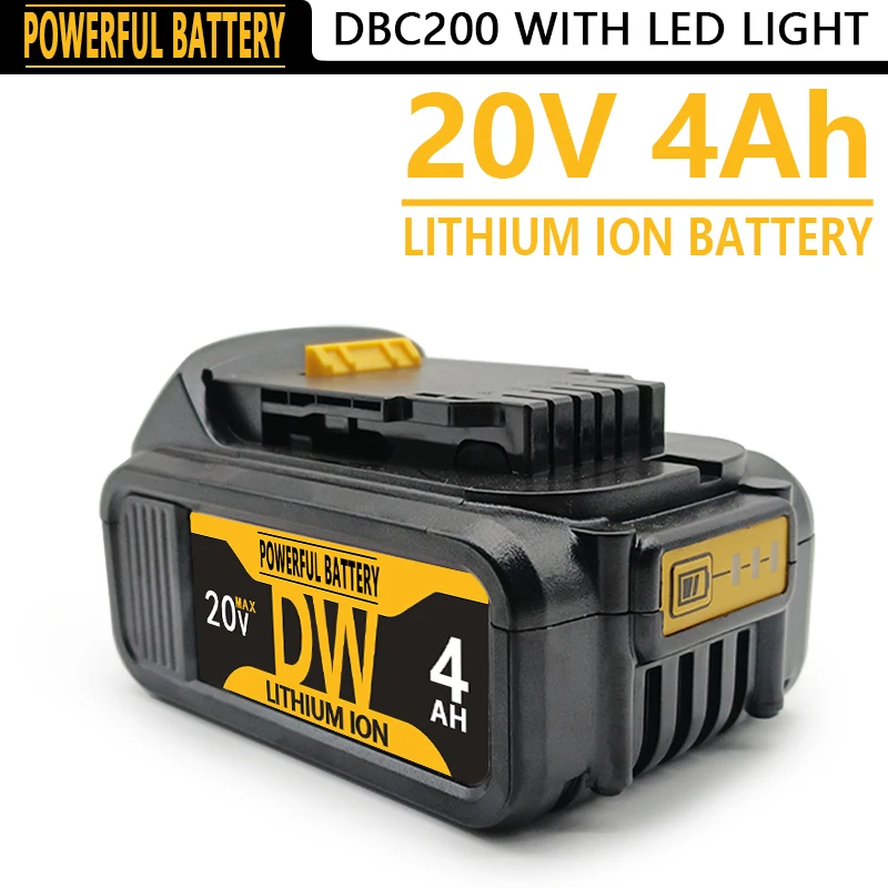 

20V Original for Dewalt 4000mAh Rechargeable Battery DCB200 Power Tool Battery DCB120 DCB182 DC DCB206 DCB207 DCB204 DCB203