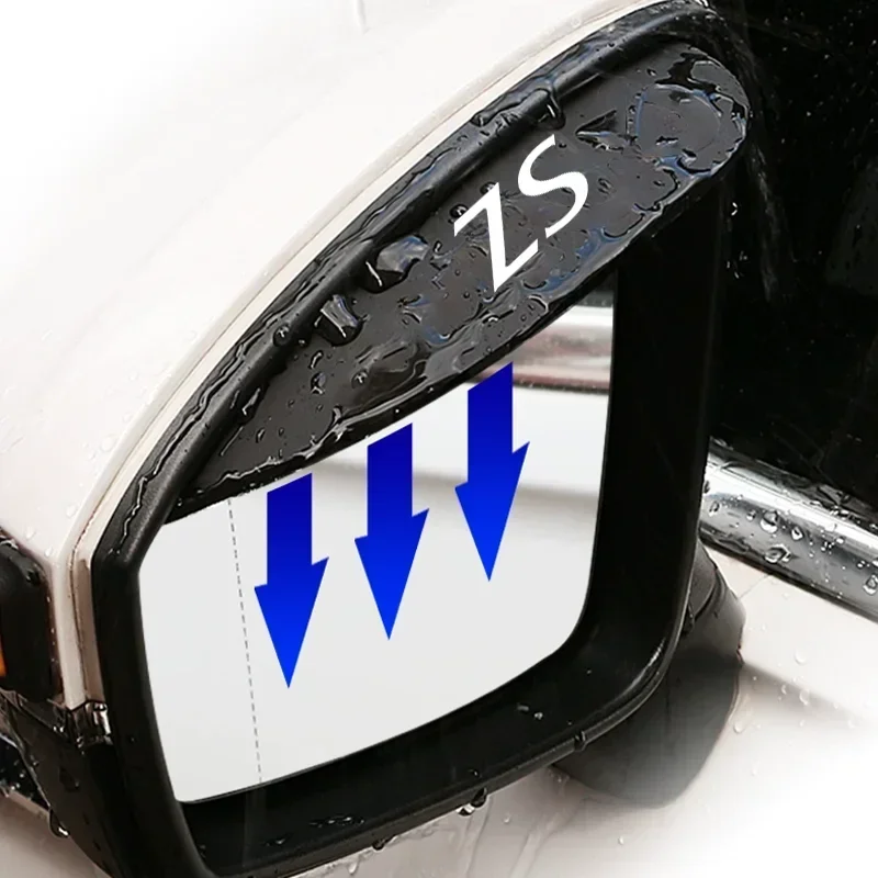 Car Rearview Mirror Rain Eyebrow For MG ZS EV EZS Car Rearview Visor Rain Cover Auto External Accessory