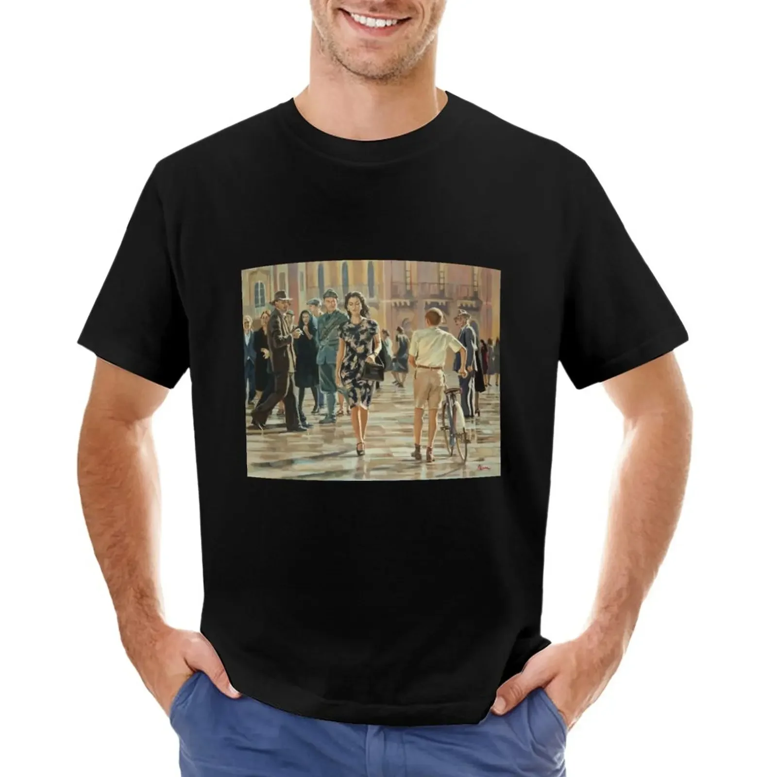 

Malena in town T-Shirt cute tops sweat shirts, men
