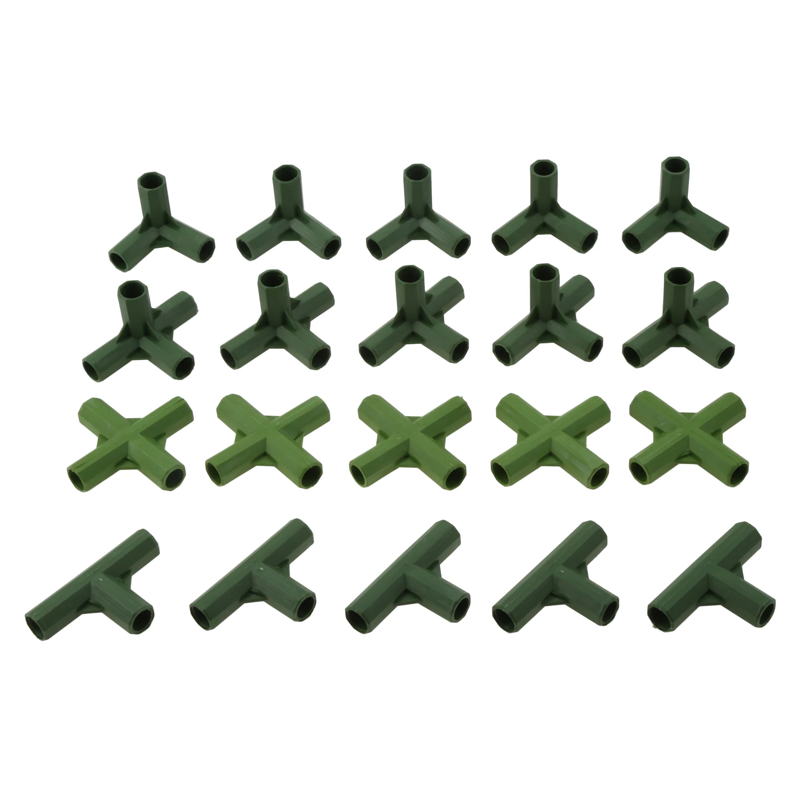 10 Pcs 11mm Greenhouse Plant Frame Connectors 3-way 4-way Gardening Plant Stakes Plastic Edging Corner Connection Accessories