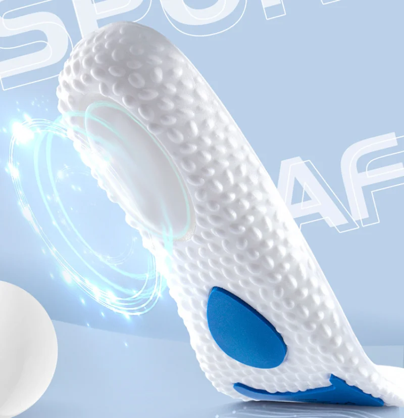 

Silicone Sports Insoles Orthopedic Soft Elastic Sneakers Insoles Men Women Running Breathable Shock Absorption Shoe Sole Pads