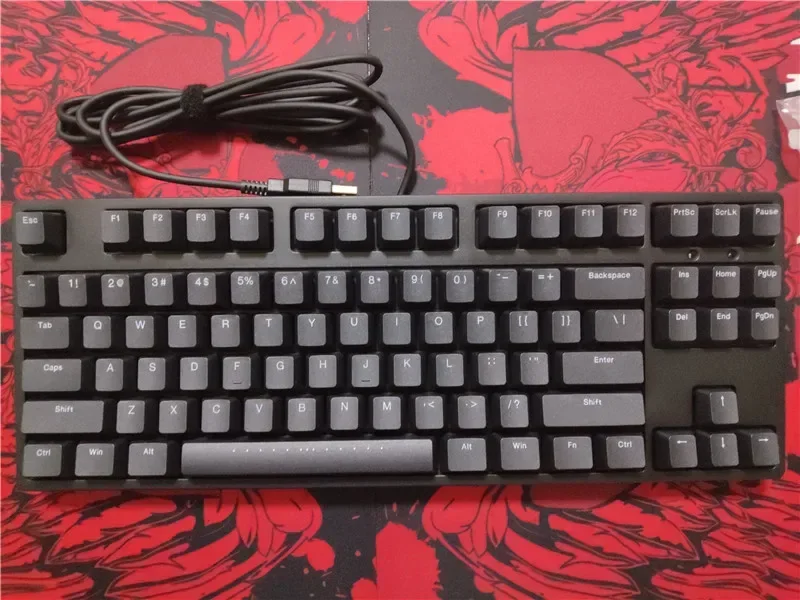 WIRED IKBC C87 기계식 키보드 체리 MX 브라운 레드 스위치 TKL 87키 NKRO 게이밍 키보드