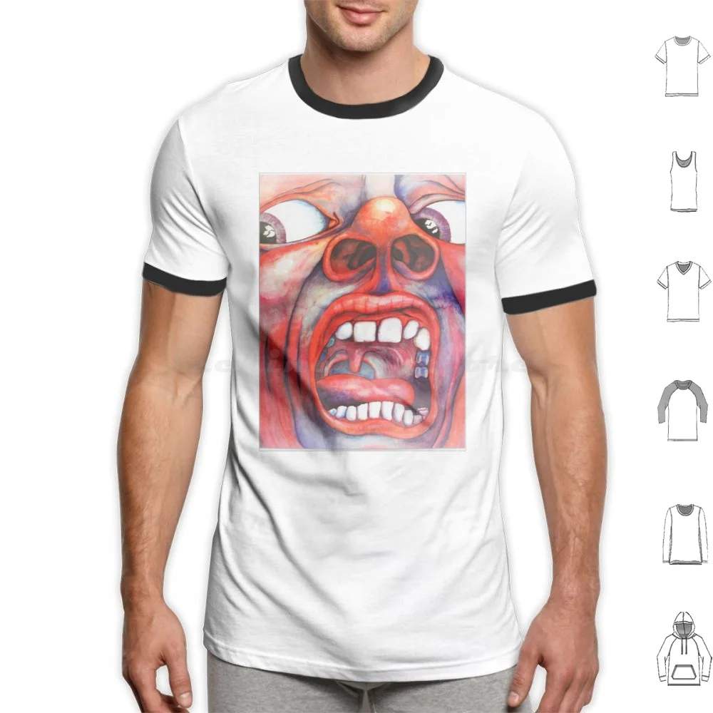 The King Of The Crimson Poster T Shirt 6Xl Cotton Cool Tee Band Robert Fripp Joe Lake Epitaph Nella Corte Del Re Cremisi