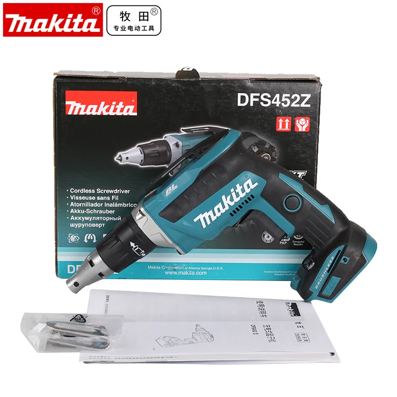 Makita DFS452Z 18 V Li-Ion Brushless Cordless Drywall  Screwdriver,Rechargeable Electric Driver 4000 RPM Speed DFS452 Tool only -  AliExpress