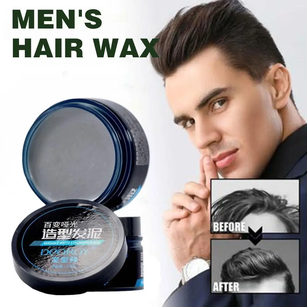 100g Hair Clay Hairstyling Cream For Men Hair Shaping Fluffy Long-lasting Strong Modeling Hold Low Shine Styling Wax Cream