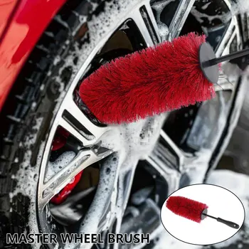 Car Wheel Brush Tire Cleaning Brush Rim Scrubber Soft Alloy Cleaner for Vehicle Tire Car Chassis Engine Washing Acce Clean Tool 1