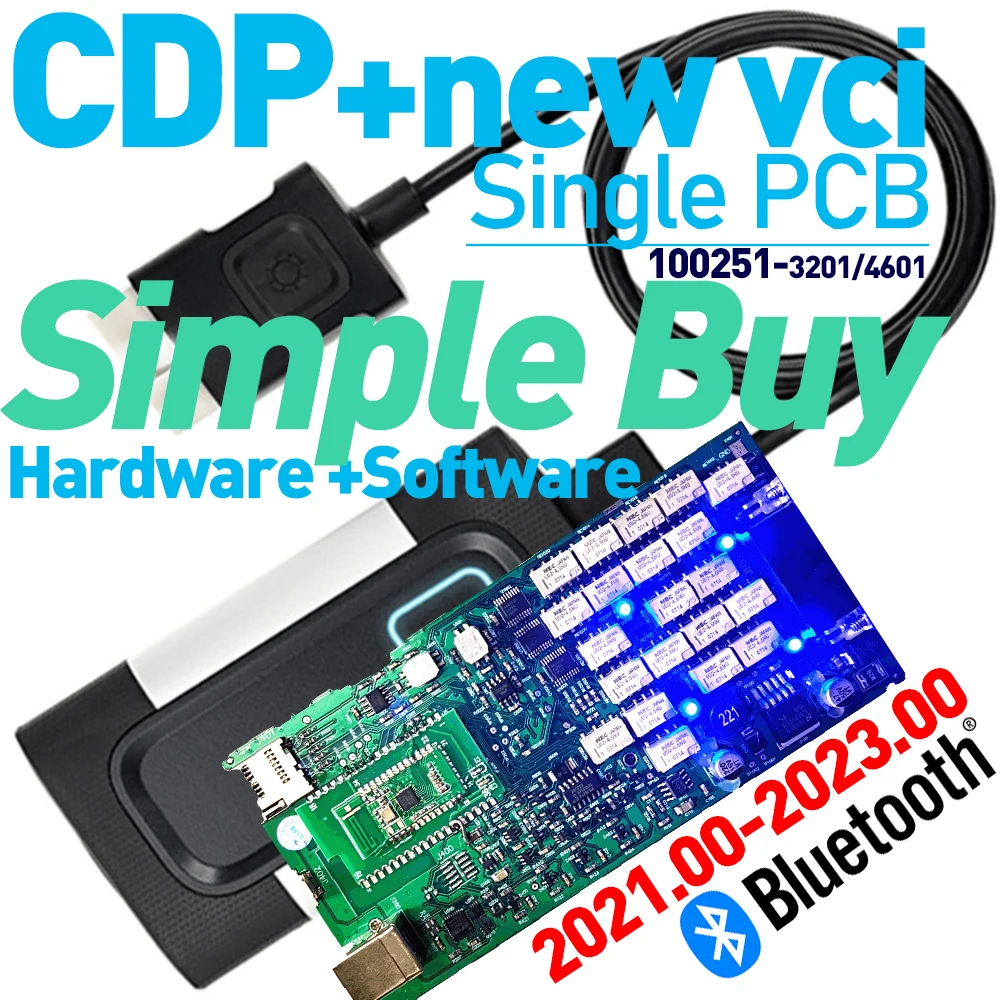 2021.00 Upgrade To 2023.00 Request Hardware DS150 New VCI A+ Quality Single Board One PCB OBDII Pro Online Diagnostic TCSCDP BT