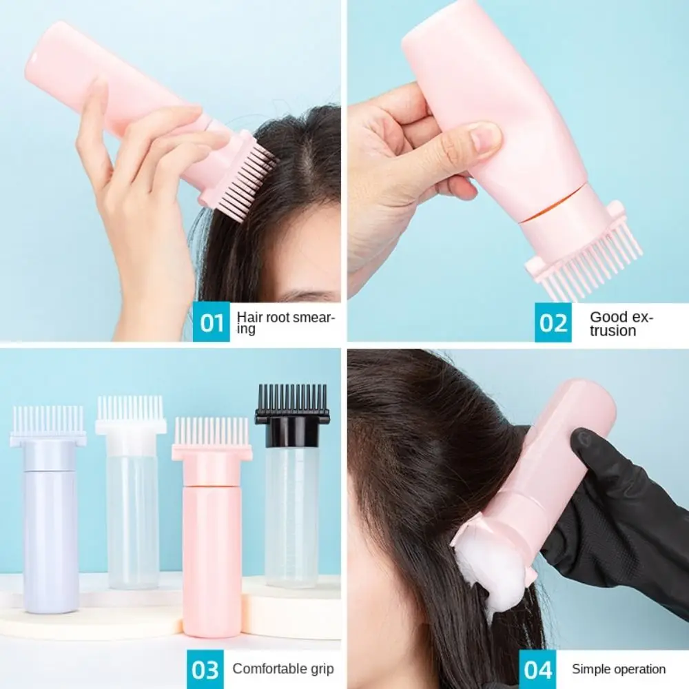 Description Picture 6 of itemPP/PE Hair Color Bottle Fashion Liquid Packaging with Comb Hair Root Applicator Jar Hair Tools Shampoo Bottle Indoor