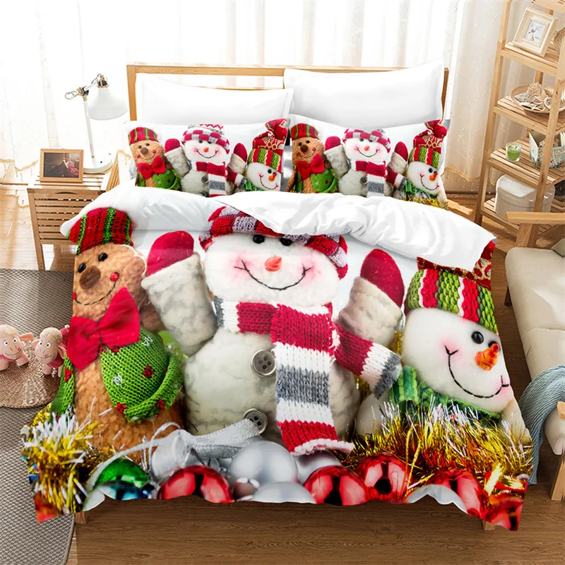 

Cute Christmas Bedding Kids Duvet Cover Set Queen Bedding Set King Size Comforter Set Bed Cover Set Christmas Bedding Set