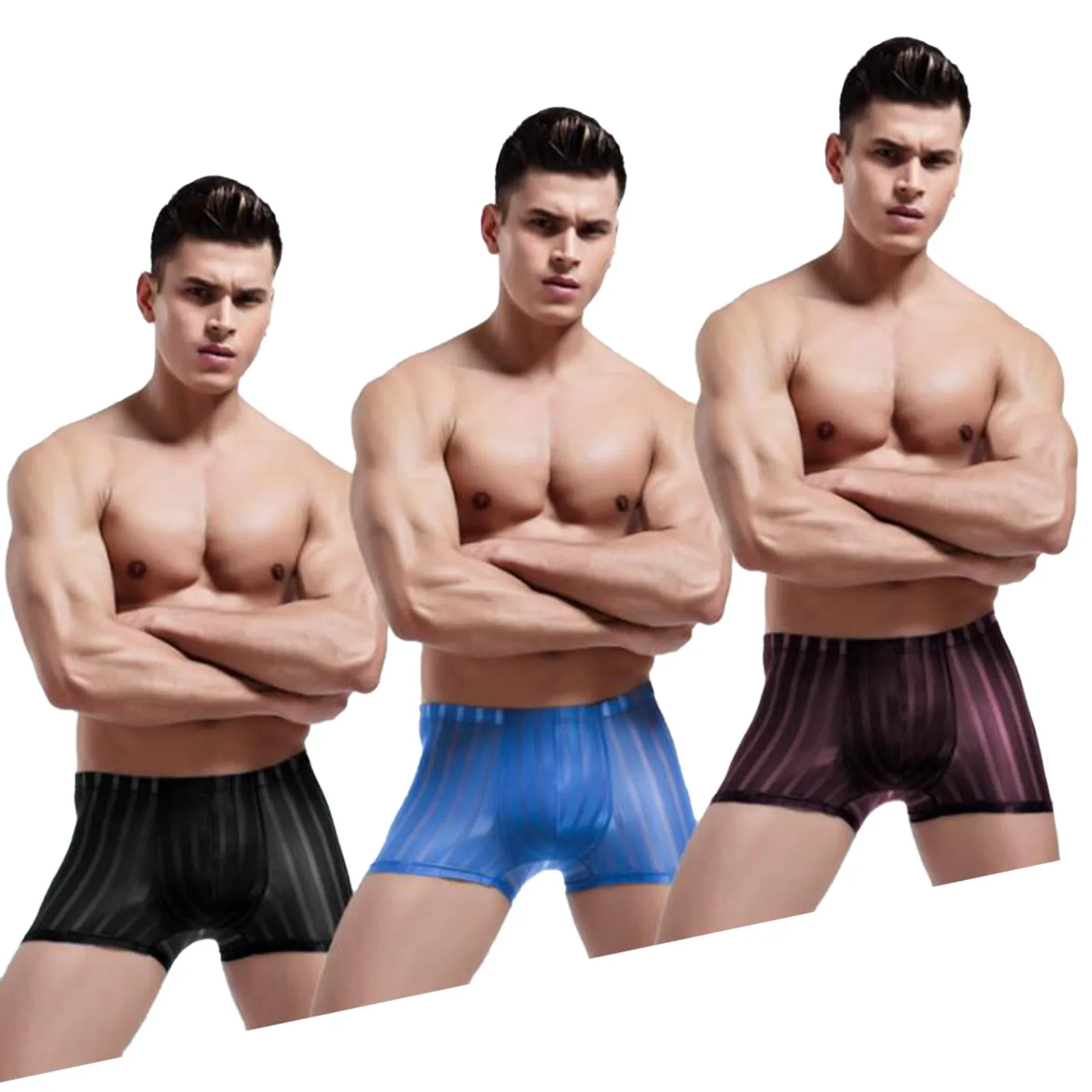 Sexy Underwear For Men Boxers Sexy Summer Transparent Ice Silk Boxers  Breathable Waist Non-trace Pants Underwear Men's Panties - AliExpress