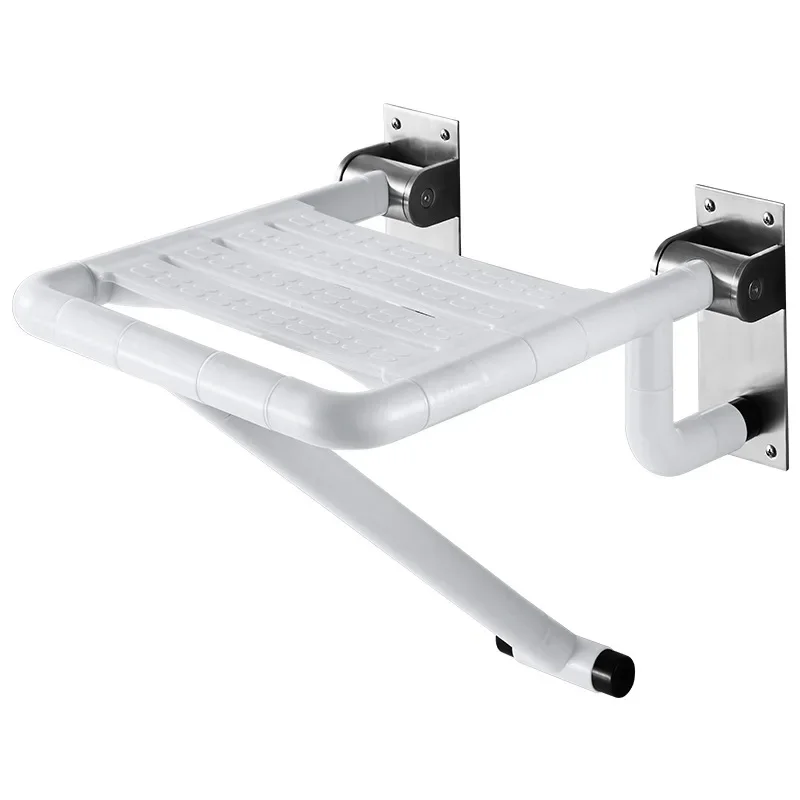 Bathroom Shower Wall Mounted Seat Folding Stool Entrance Door Changing Shoes Chair Stainless 4