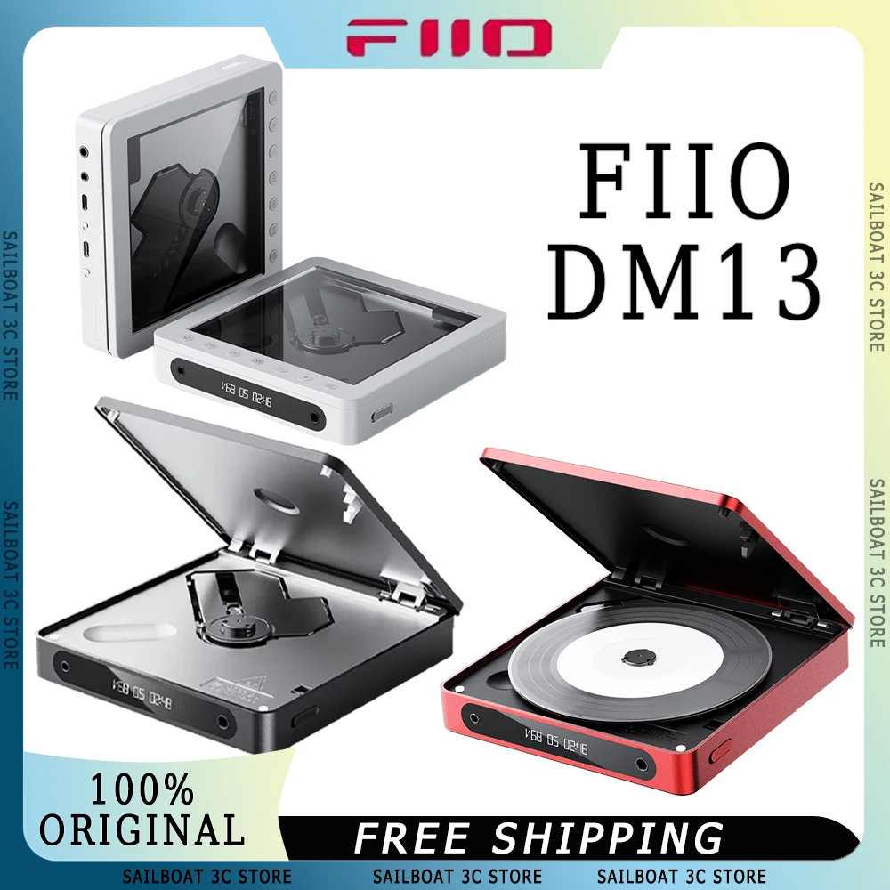 FiiO DM13 Portable Bluetooth Stereo CD Player Flagship DAC CS43198*2 660mW+660mw Powerful Output Multifunctional Player