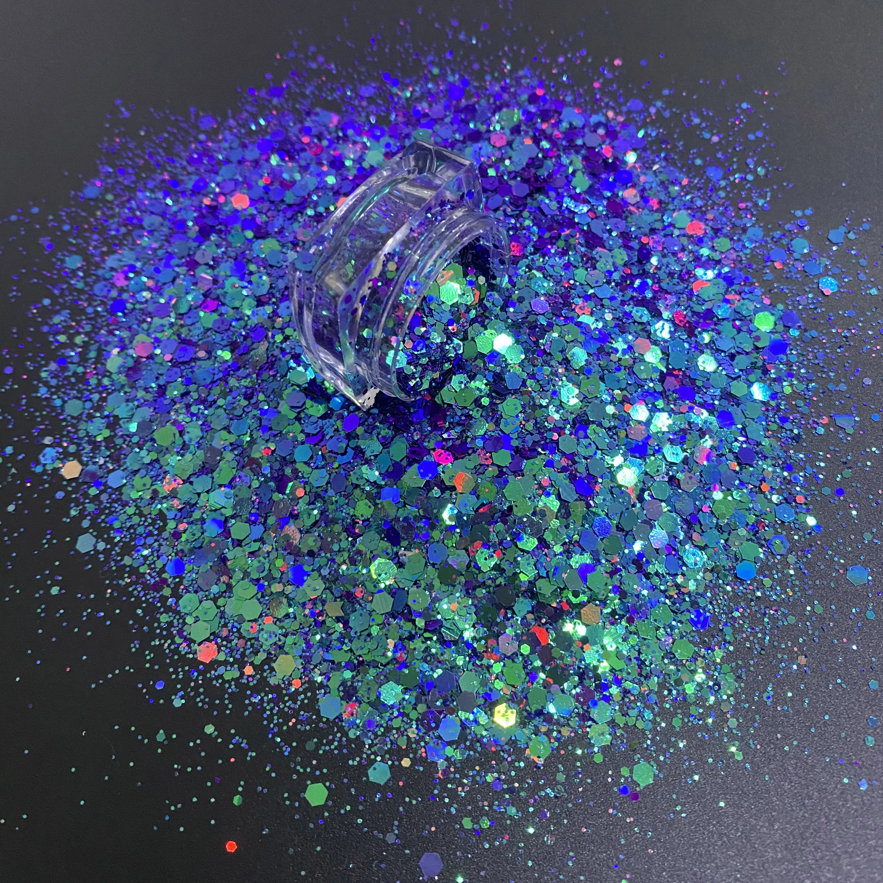 20g/Bag Chunky Holographic Chameleon Body Face Hair Nail Sequins Polyester Resin DIY Craft Glitter Flakes