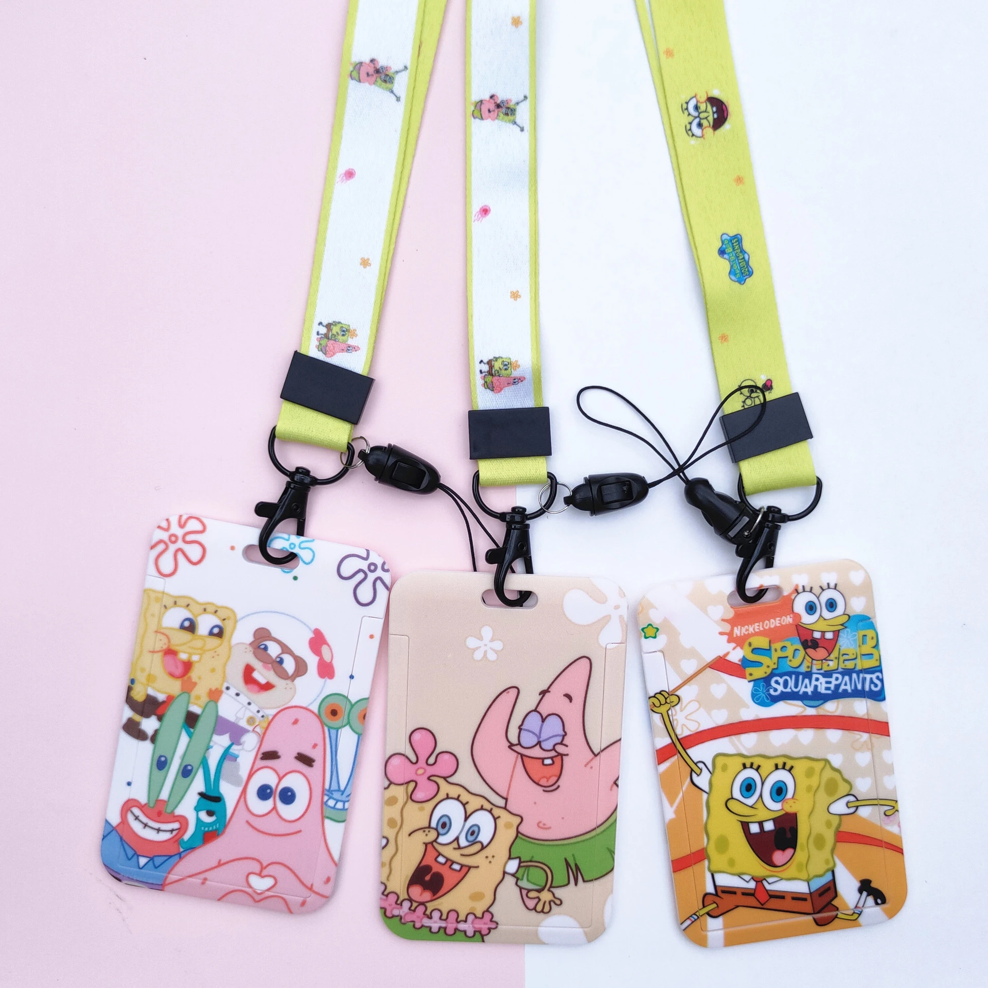 Spongebob Squarepants Women Id Credit Bank Card Holder Students Bus Clear  Card Case Lanyard Girl Visit Door Identity Badge - Movies & Tv - AliExpress
