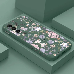 Blooming Elegance Silicone Phone Case - Wilted Flower Design - Samsung A70 (Dark Green)