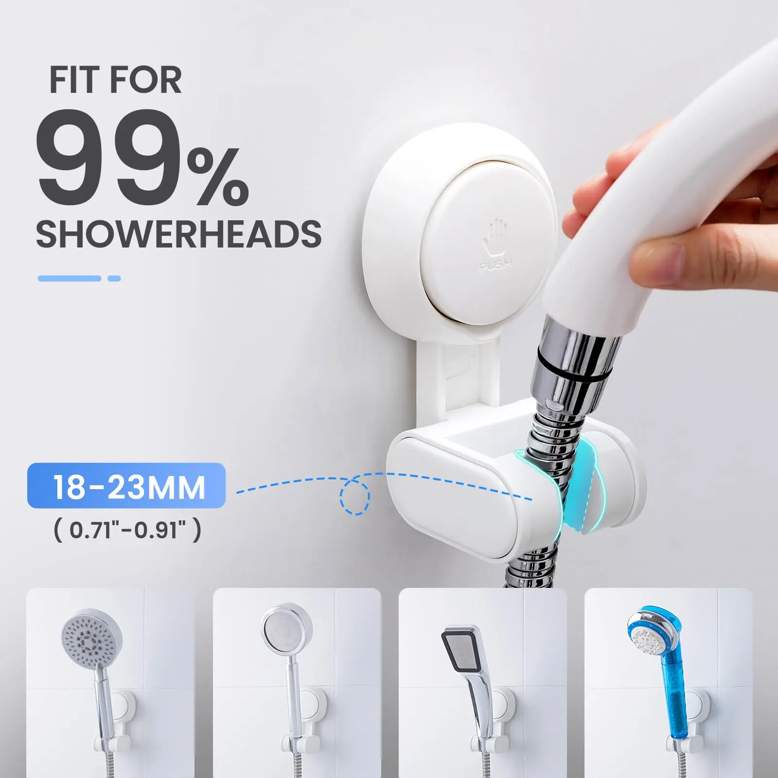 TAILI Shower Head Adjustable Suction Cup Wall Mounted Handheld Shower Holder Punch-free Bathroom Accessories showerhead holder shower bracket shower holder