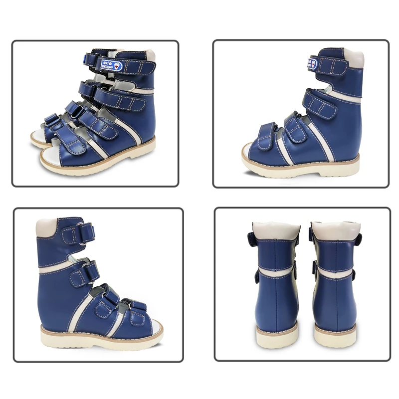 Toddler Boys Sandals Orthopedic Shoes For Children Casual High Top Baby Leather Clubfoot Medical Orthotics Footwear Size22-37 baby shoes,kids shoes,children sandals,kids sandals