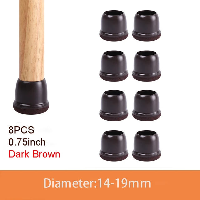 Chair Leg Caps Rubber Feet Protector Stool Table Furniture Leg Cover Non Slip Felt Bottom Pads Round Square Floor Protectors Diameter 14-19mm
