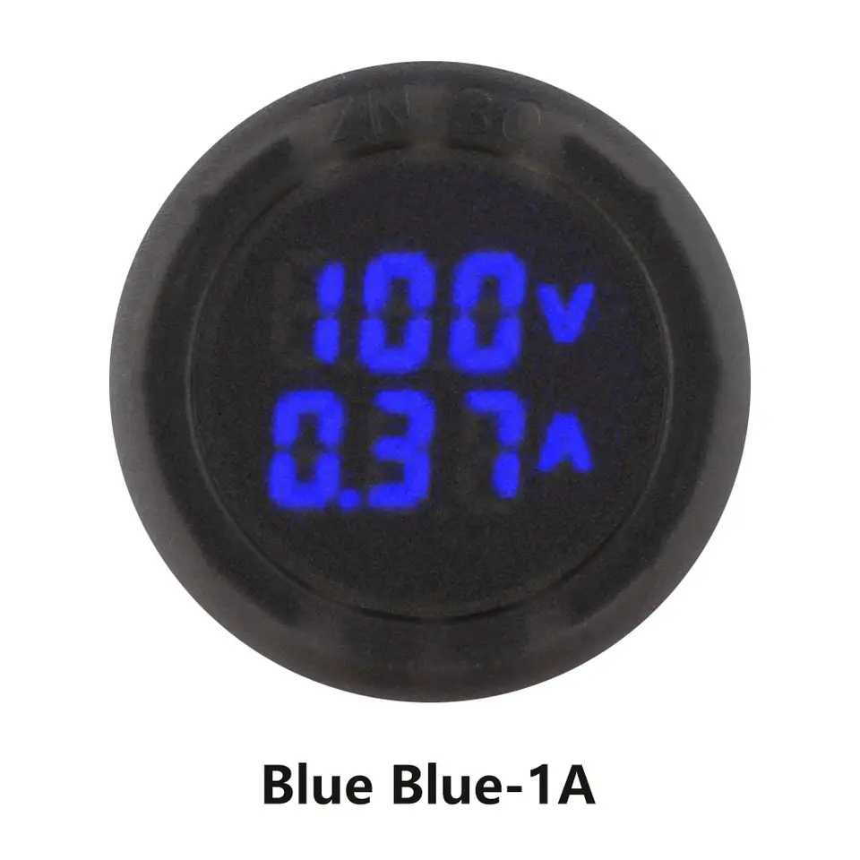 DC100V 1A 10A 50A 100A Digital Voltmeter Ammeter Circular Voltmeter Car Voltage Current Meter Volt Detector Tester Monitor Panel image 11