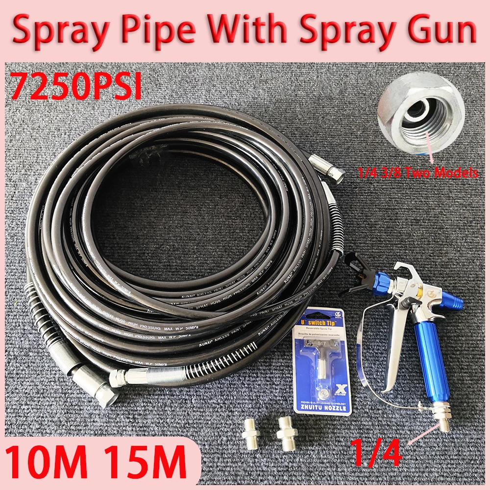 AirlessPaintSprayHoseKitSprayGun1438BSPHighPressureDouble