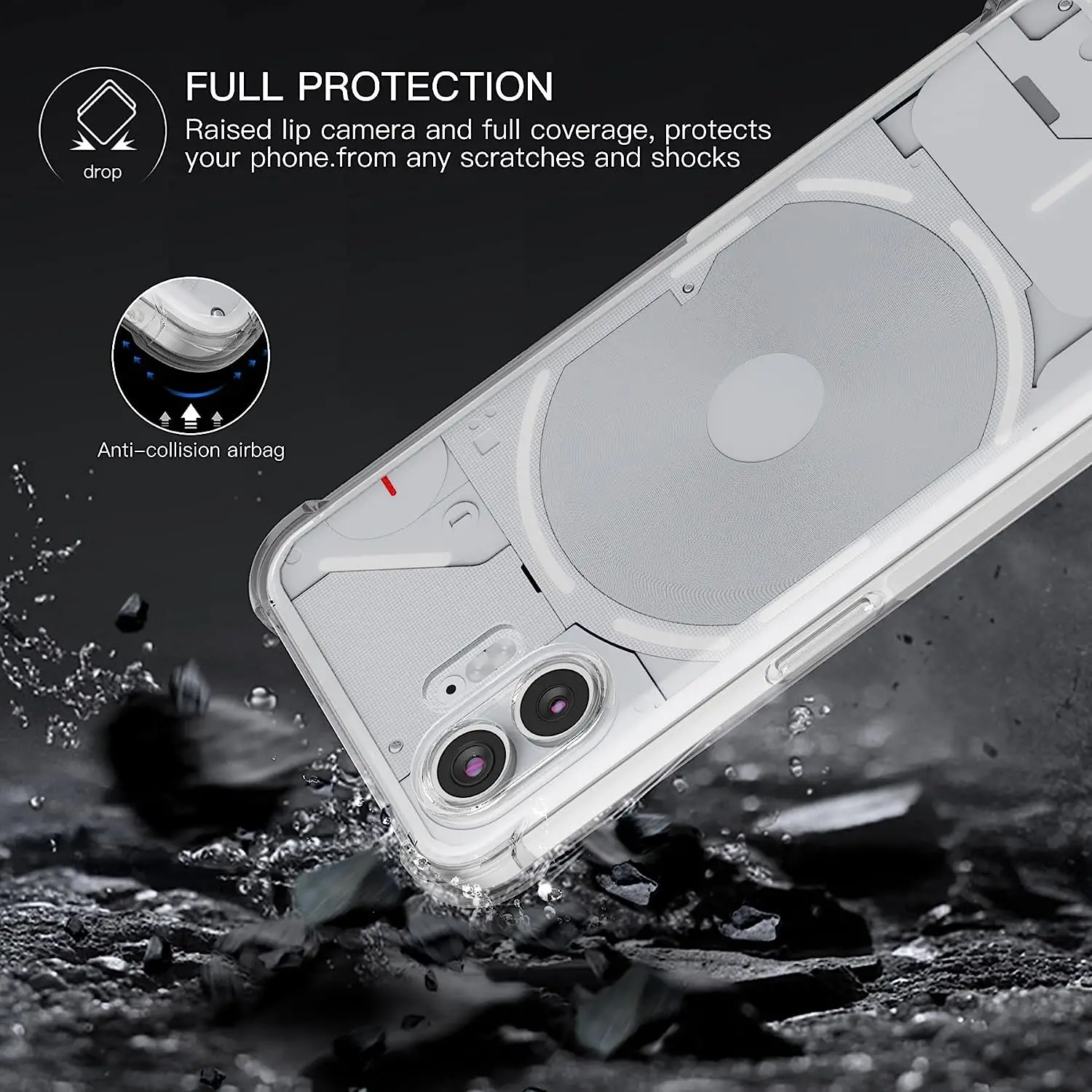 Thick Shockproof Clear Soft Cover Case