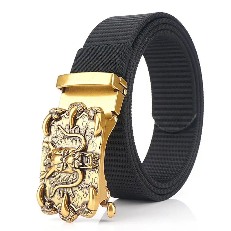 

Nylon Leather Strape New Men's Toothless Buckle Belt Fashion Belts for Men Width:3.5cm Length:110-120cm