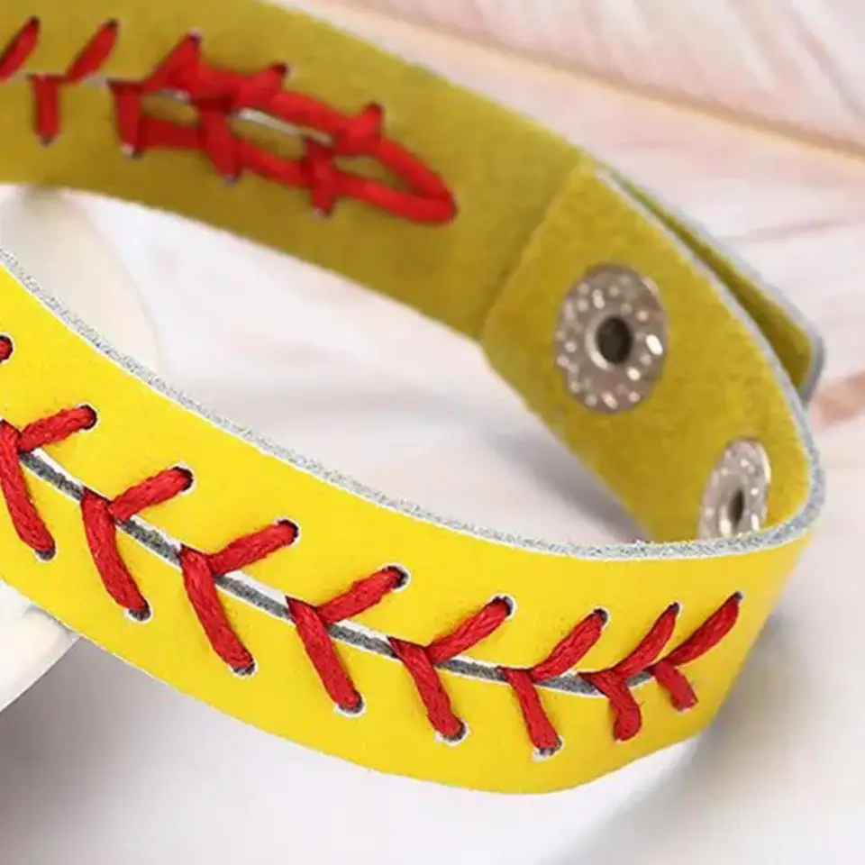 20 Braccialetti Baseball Regolabili | Con Perline Tema Sportivo | Per