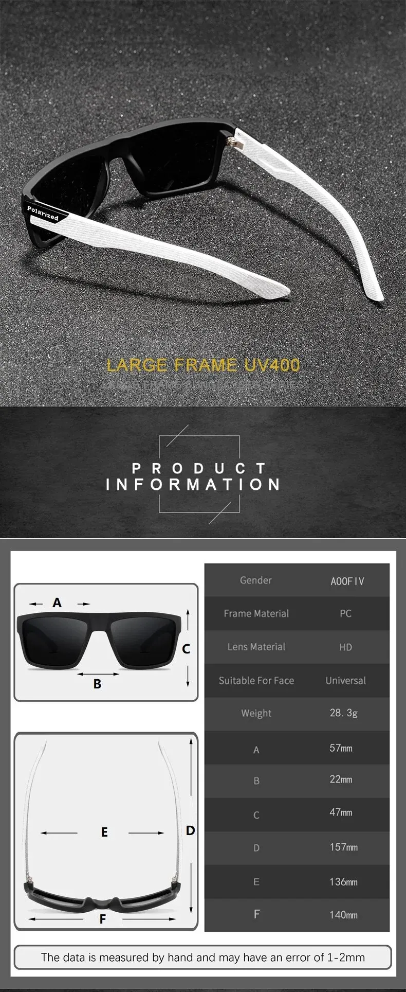 Modische Vintage Quadratische Sonnenbrille für Männer und Frauen zum Autofahren und Angeln Luxus-Marken-Designer-Sonnenbrille Fahrer-Brille – Detail 2