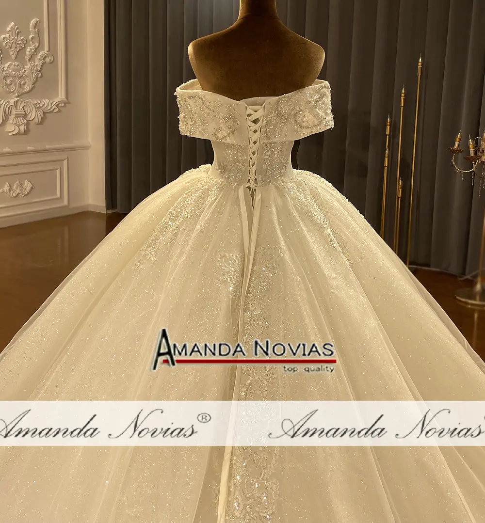 Customized NS4352 Off The Shoulder Straps Wedding Dress Ball Gown 5