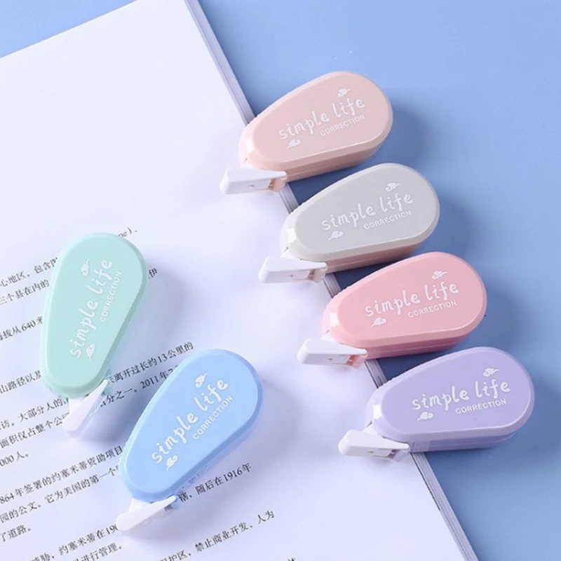 6pcs/set Mini Morandi Color Correction Tape Set School Supplies Stationary 6.7*3.1cm
