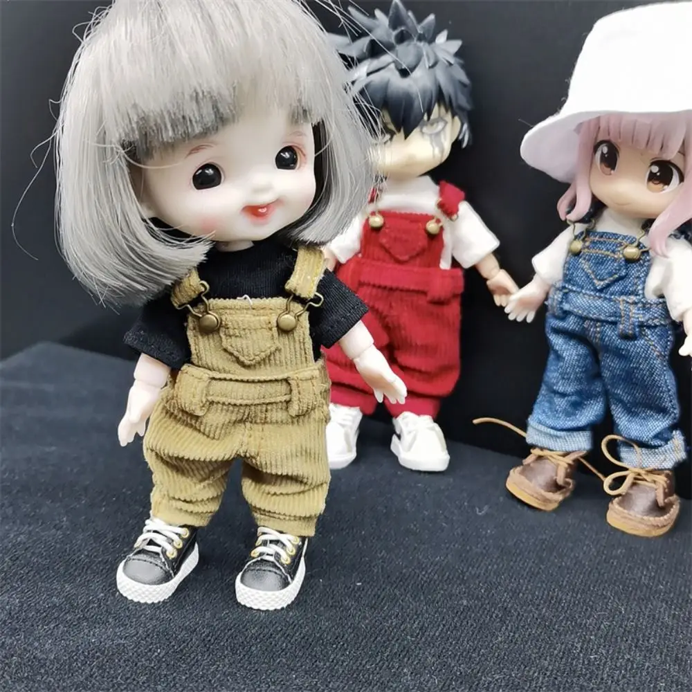 Casual Wears Doll Denim Pants Fashion Trousers Playing House Doll Clothes Mini Dress Up Obitsu11 Overalls Girls Toy streetwear high waist straight jeans women s loose overalls high waist patchwork denim trousers summer casual korean harajuku