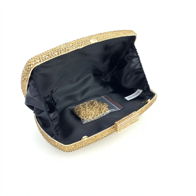 Elegant Rhinestones Handheld Bag Chain Evening Handbag for Formal Party
