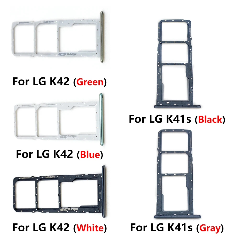 LG K22 K41s K42 K51 K52 K61 용 마이크로 나노 SIM 카드 홀더 트레이 슬롯 홀더 어댑터 소켓